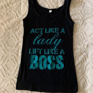 Act Like a Lady Black Tank